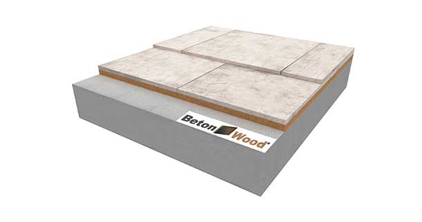 Pavimento sopraelevato isolante in BetonFiber con cementolegno BetonWood